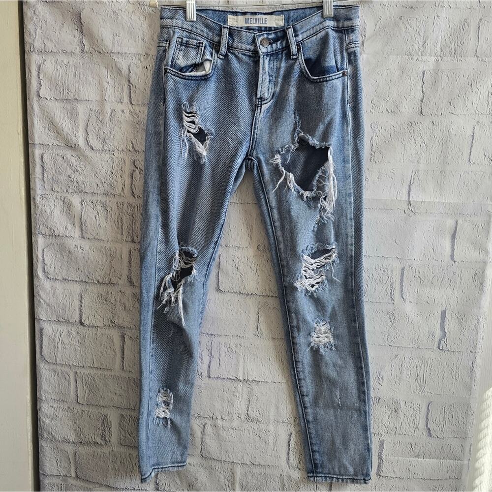 Brandy Melville Light Wash Distressed Skinny Jeans Women's 24